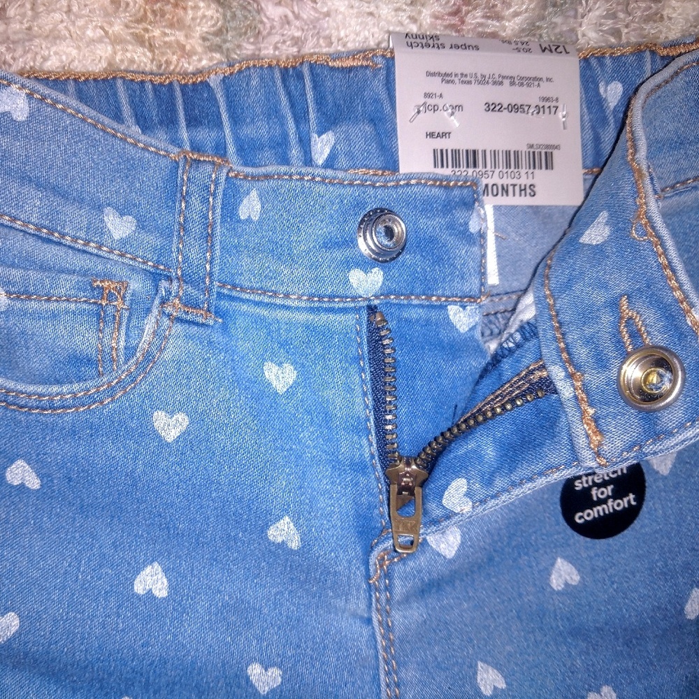 🤗💕OkDokie "Hearts" Toddler Jeans NWT